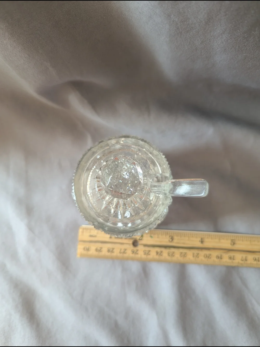 Crystal Mustard/Jelly Jar Covered with Spoon